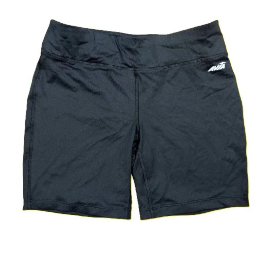 Avia Black Compression Bike Shorts Women’s Small S Athletic Stretch Performance